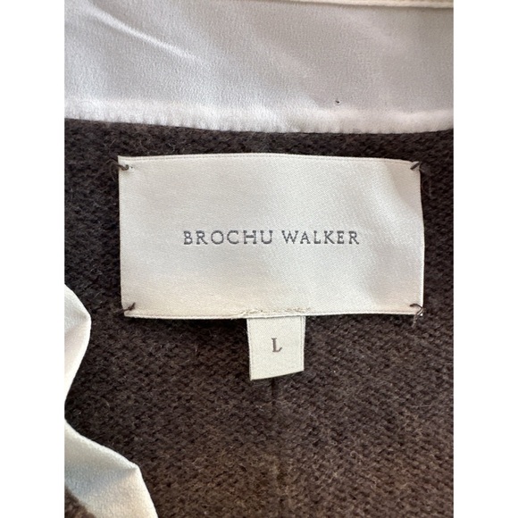 Brochu Walker wool cashmere v-neck long sleeve sweater shirt - Picture 4 of 12